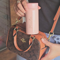 Personalized Mini water bottle in car cup holder