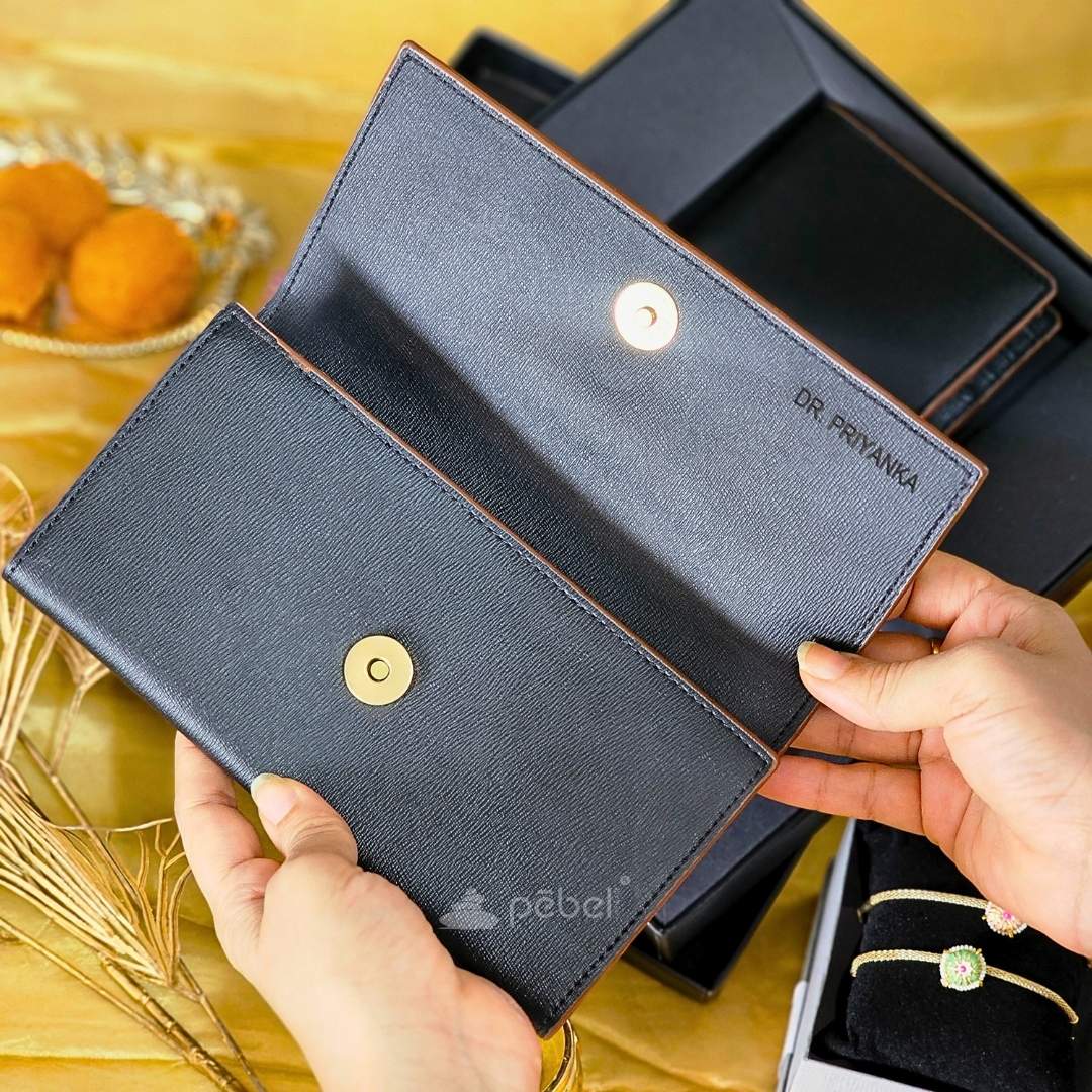 Leather wallet clutch Rakhi gifting idea