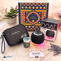 Festive Gift Box | Boat Speaker, Tech Pouch, Dryfruits