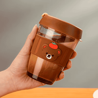 Cute Teddy Glass Mug in Personalized Coffee Hamper