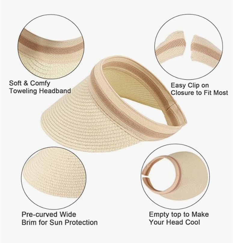 Custom straw beach hat with wide brim