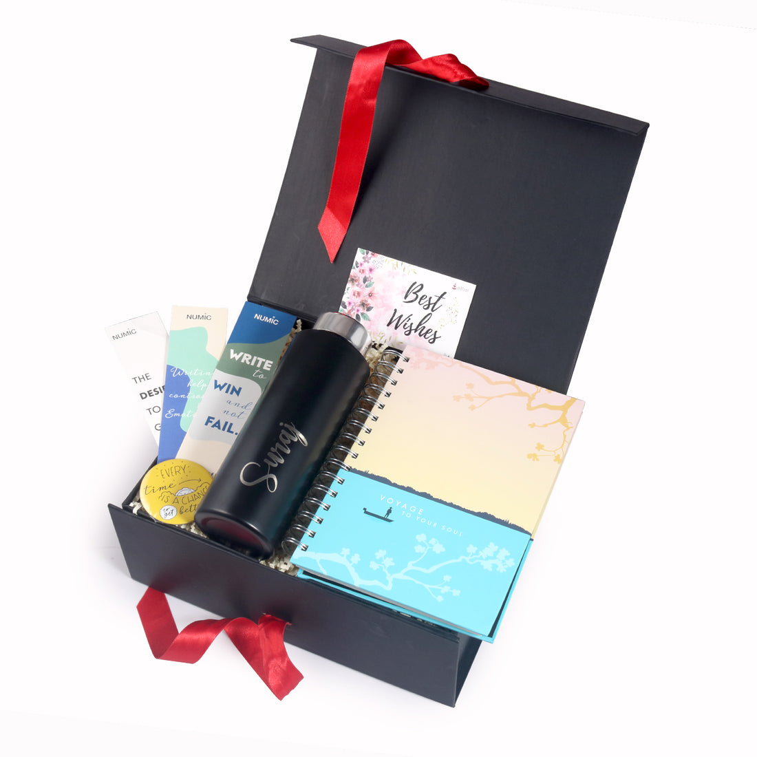 Personalized Stainless Steel Bottle & Planner Gift Set