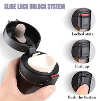 Personalized Thermos Flask Bottle - Stainless Steel - Travel Mug with Filter