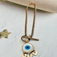 Evil Eye Rose Gold Bracelet