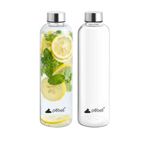 1000ml Borosilicate Glass Water Bottle (Set of 2)
