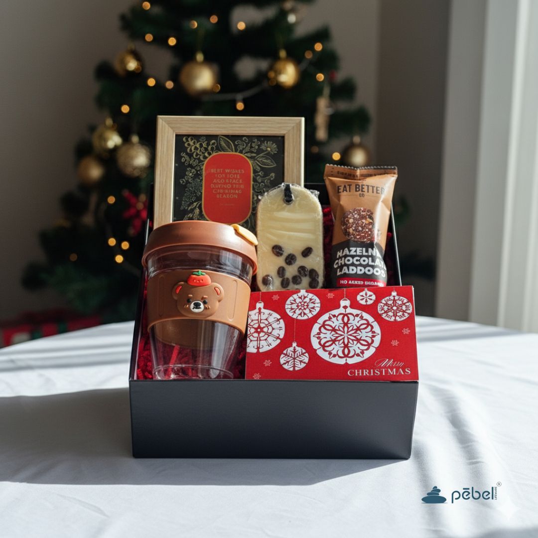 Personalized Coffee Lover Hamper - Cute Teddy Glass Mug, Photoframe, Wax Tablet & Coffee