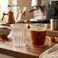Transparent glass cup