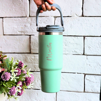 Green Personalized Stanley Mug 900ml - Durable Stainless Steel Insulated Flask