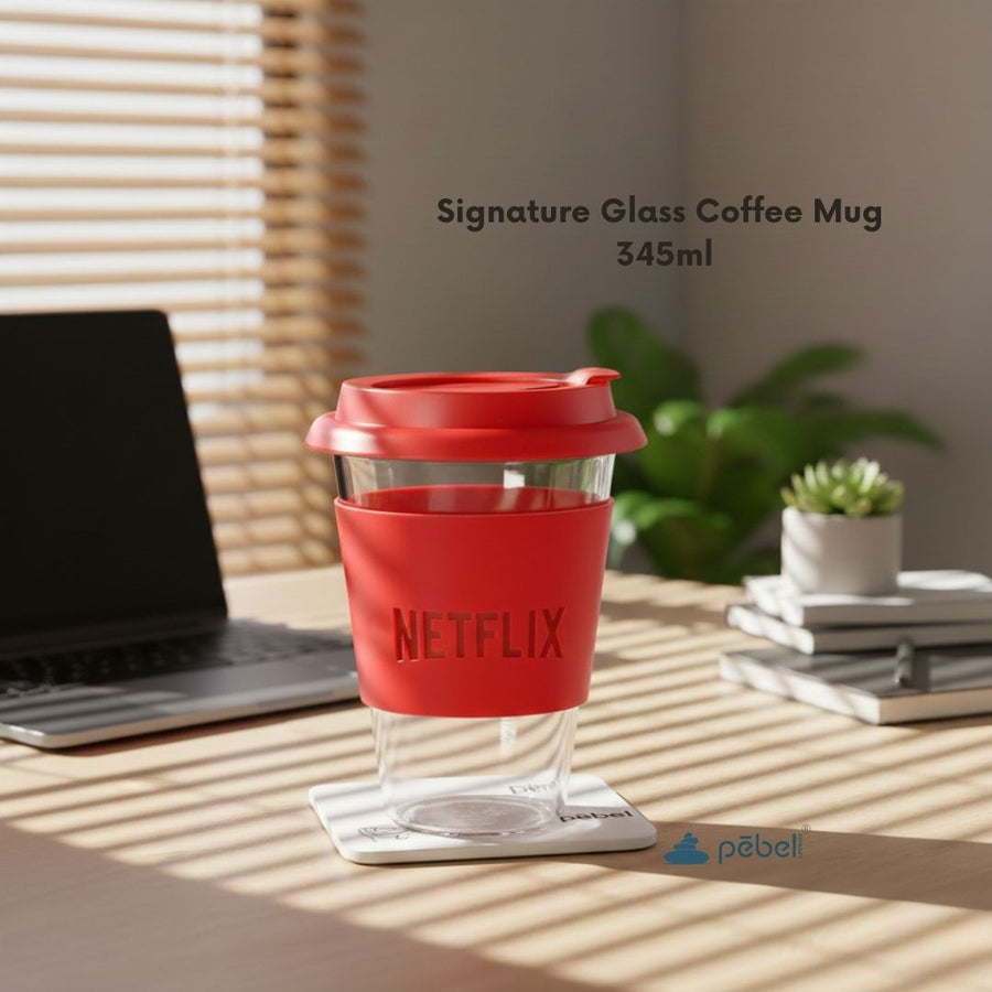 Personalized Coffee Mug with Silicone Band - Your Logo