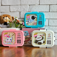 Radio Bento Customized Steel Lunch Box with 4 compartments and spoon