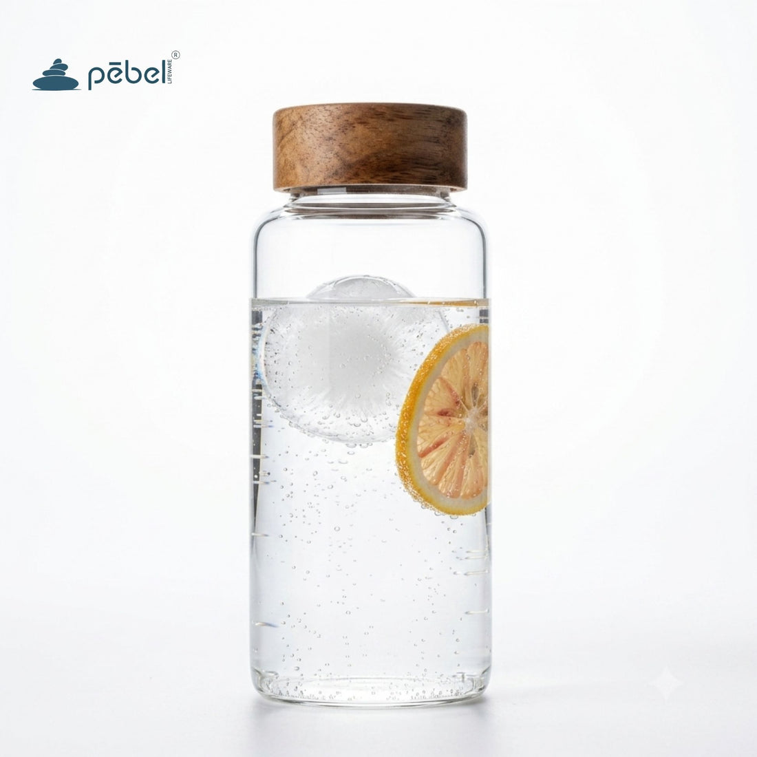 Eco-Friendly Borosilicate Glass Bottle with Wooden Lid – Rakhi gift