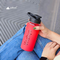 Personalized Glass Bottle with Silicone Sleeve | 550ml | Stylish Water Bottle