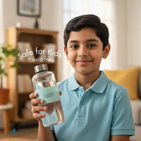 Personalized Glass Bottle with Silicone Sleeve Band 600ml