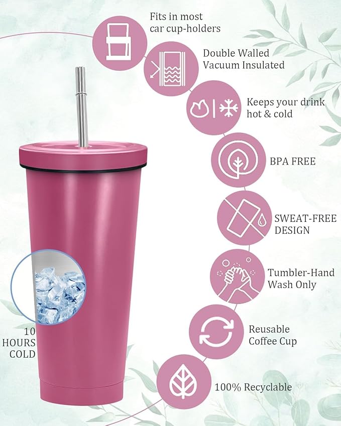 Durable, reusable insulated tumbler with name - Pebel Lifeware