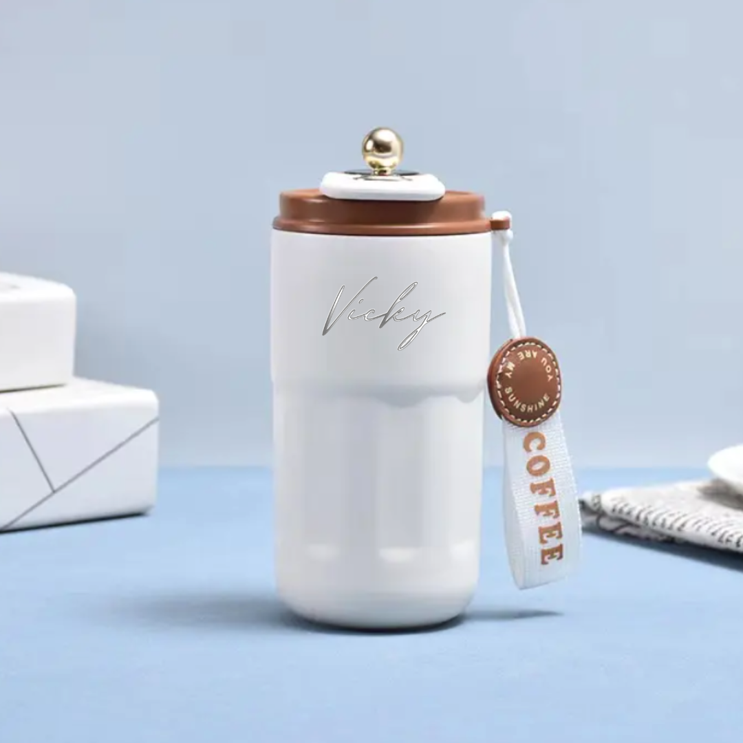 Personalized stainless steel insulated flask - chic mug, perfect gift for men and women