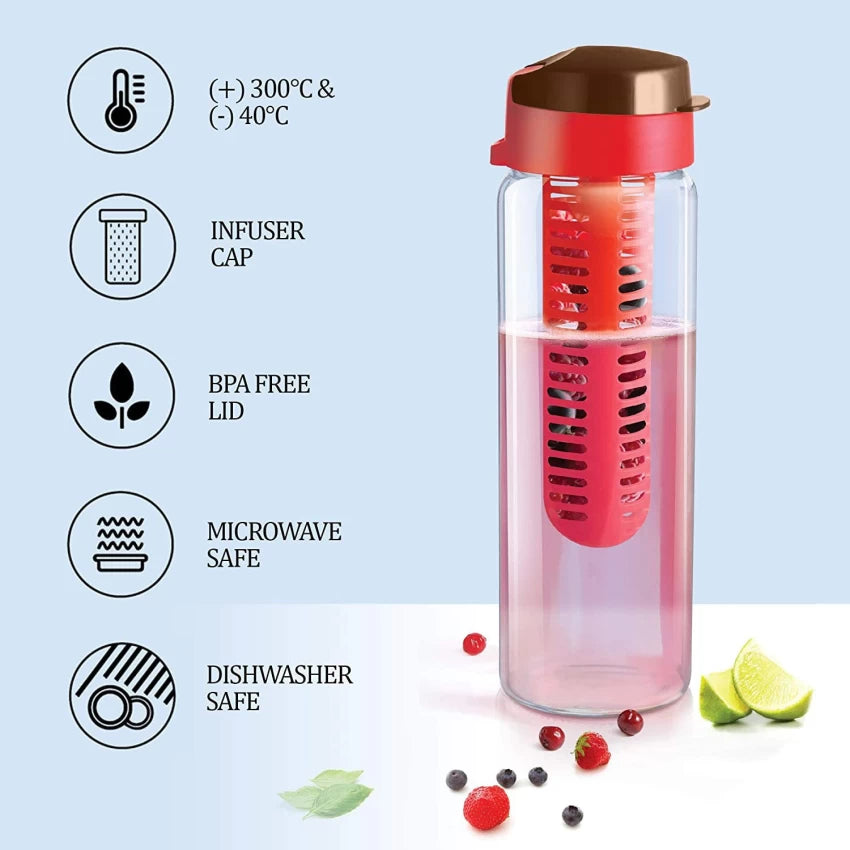 Infuser Personalized Glass Bottle - SiliVano | 750ml Infuser Bottle