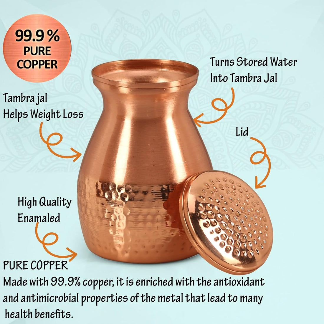 Copper Carafe - Diwali Gifts