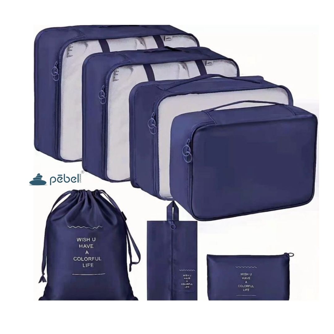 Customized Blue Wardrobe Organizer​ with Pouch