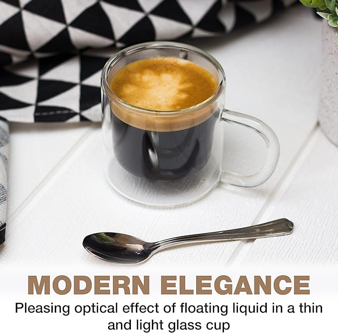 Double Wall Glass Mug – Elegant & Heat Resistant