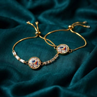 Bhai Bhabhi Bracelet Elegant Rakhi | Set of 2