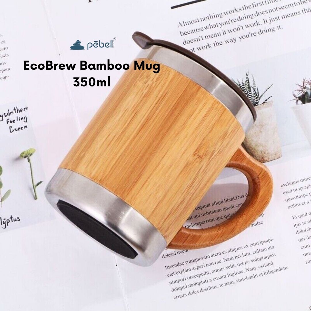 Eco-Friendly Stainless Steel Bamboo Mug - Your Logo