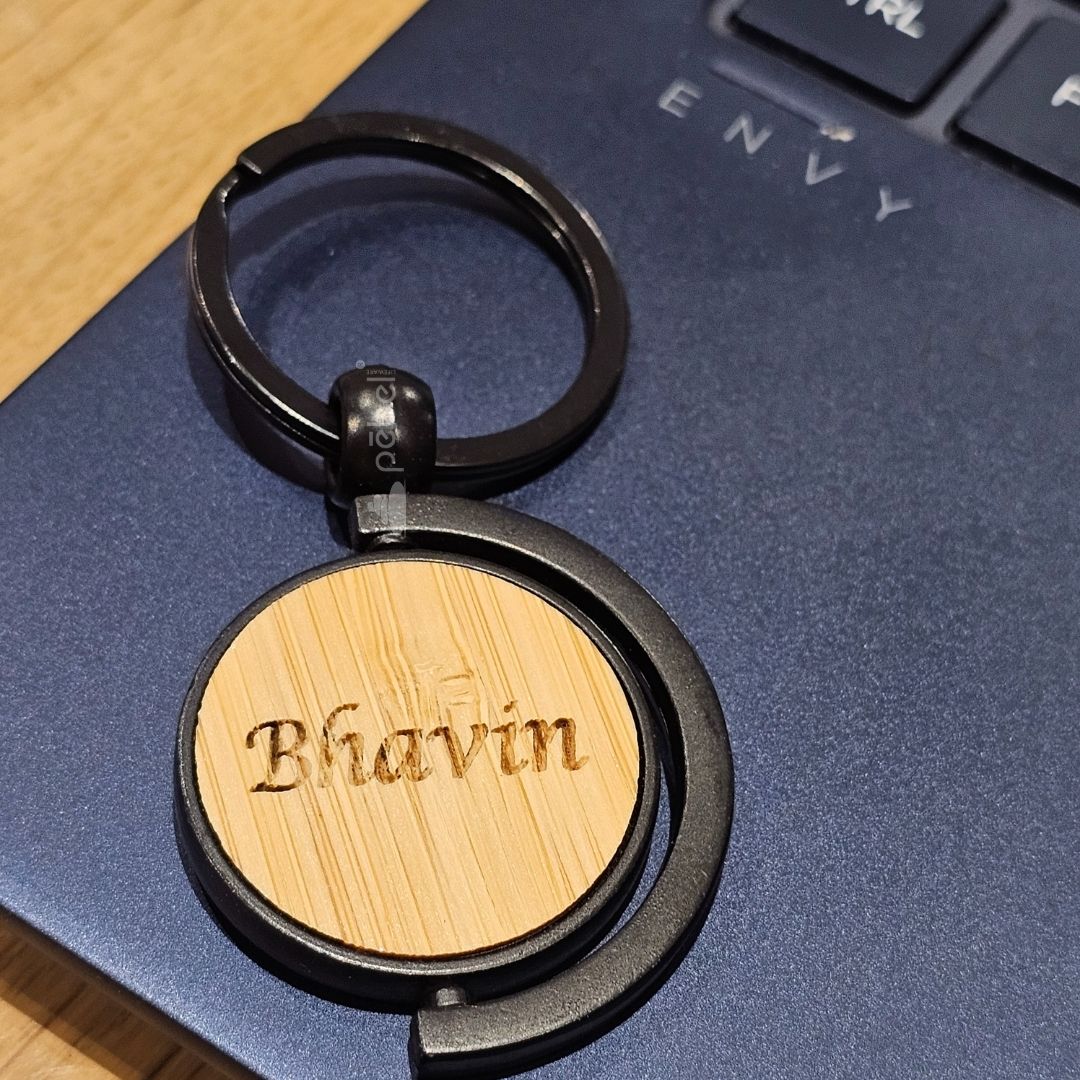 Personalized Drive Safe Wood & Metal Keychain