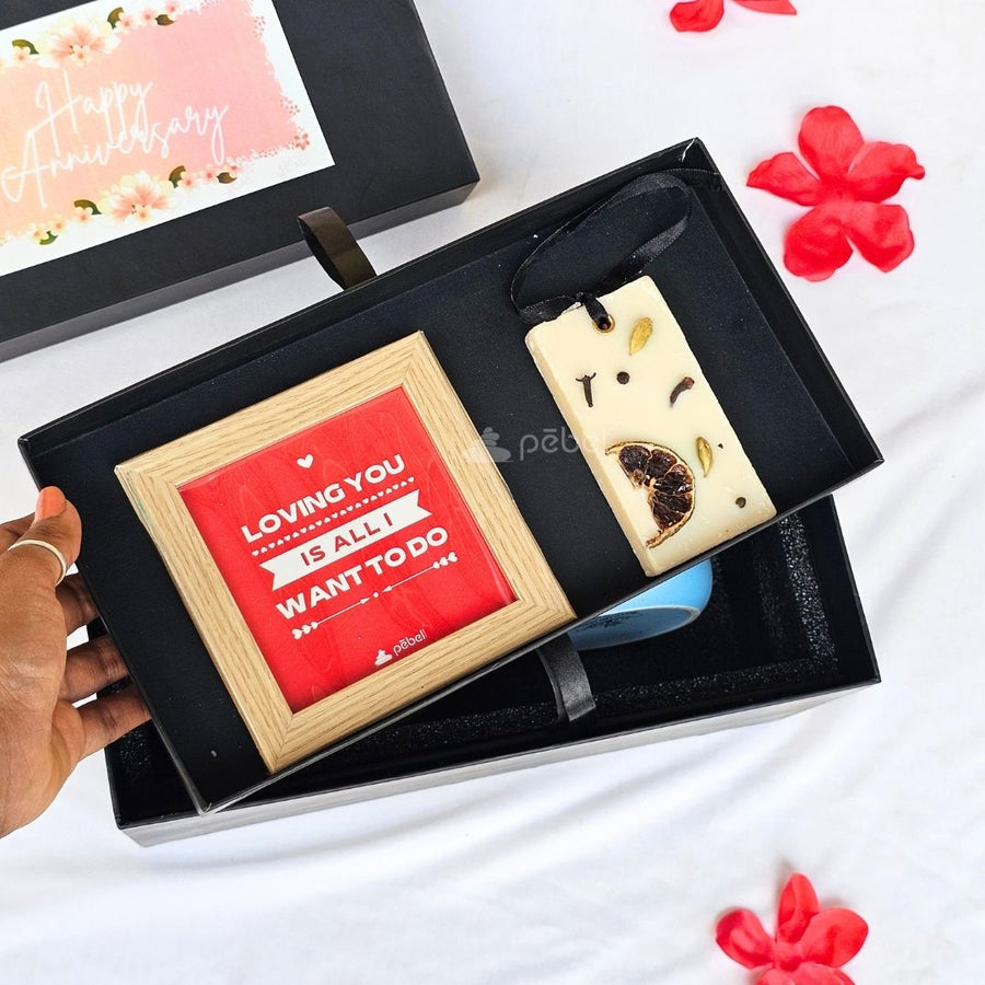 Couple Heart Handle Mugs Gift Hamper