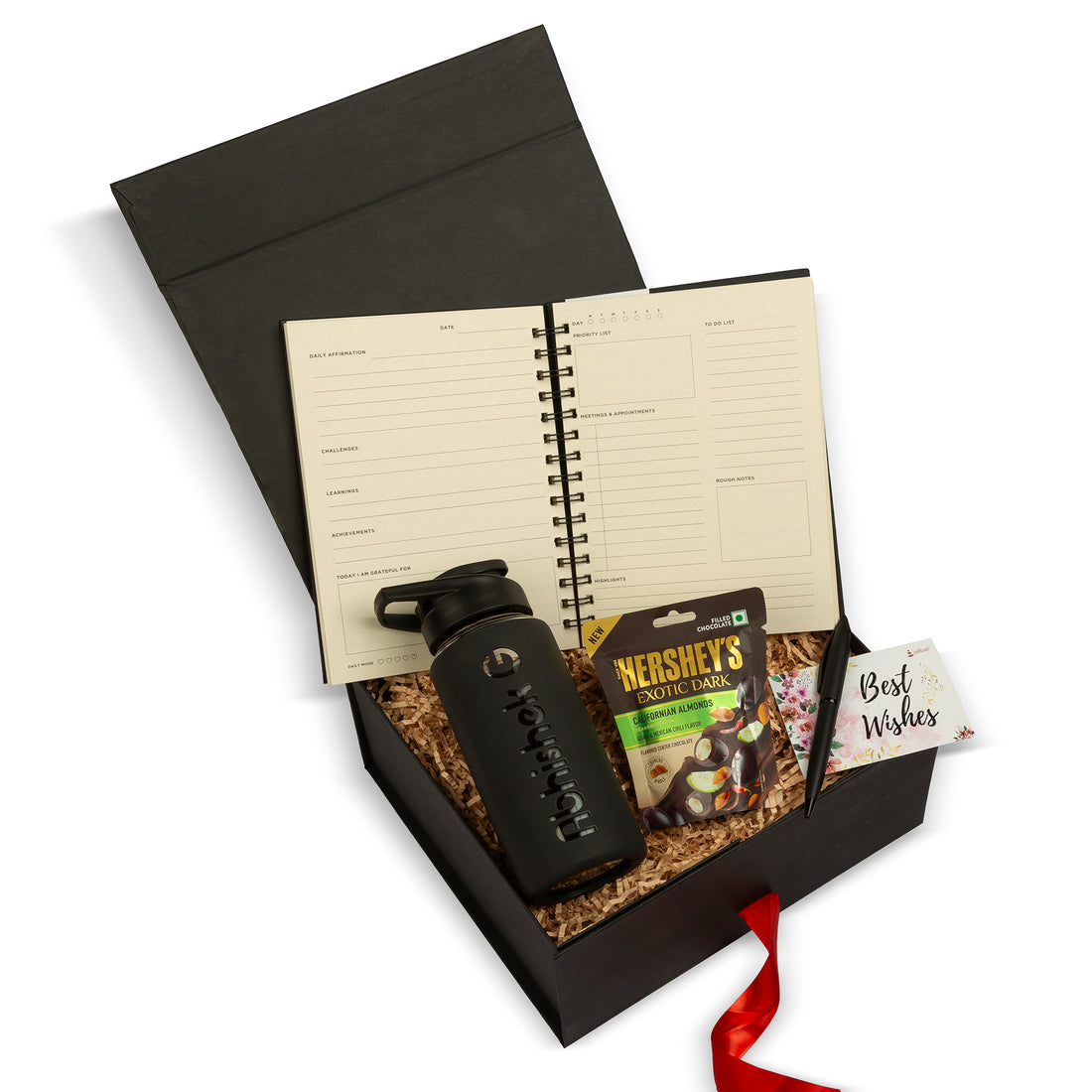 Ultimate Utility Hamper - Glass Bottle, Planner, Pen, Sweet