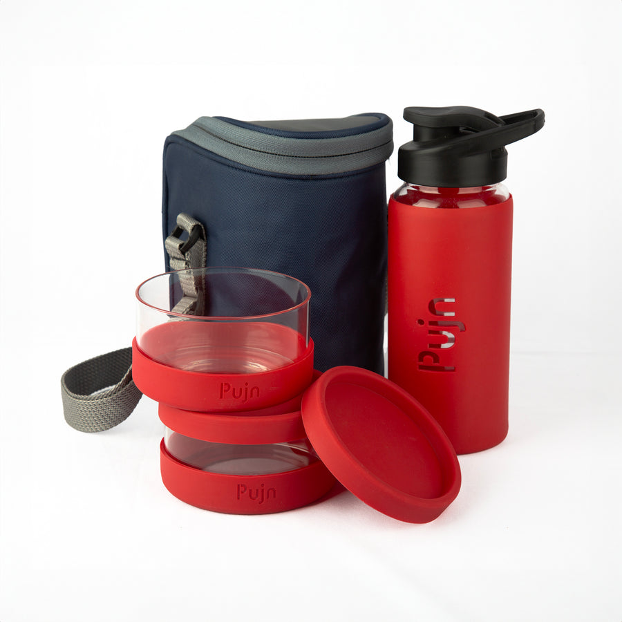 Office Lunch Box & Bottle Combo Set