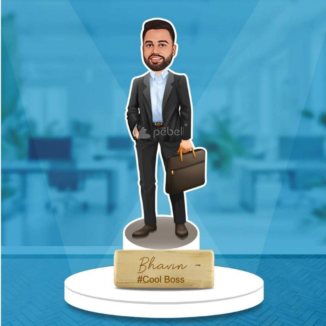 Custom caricature stand for men

