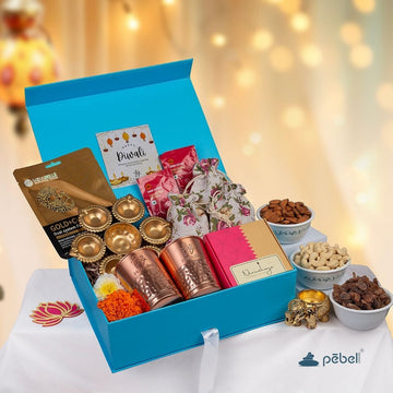 Premium Copper Glass Set Diwali Gift Hamper