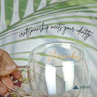 Clear glass mug with personalization 