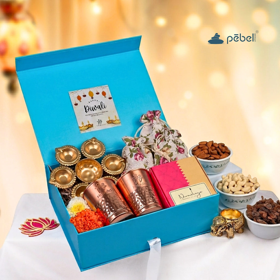 Premium Copper Glass Set - Diwali Gift Hamper