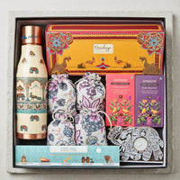 Traditional Premium Diwali Gift Hamper with Copper Bottle, Dryfruits