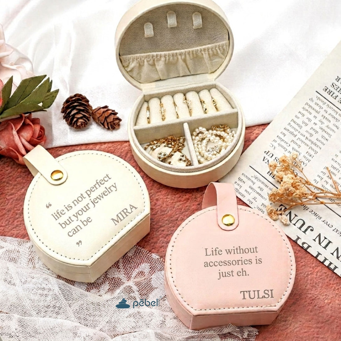 Personalized Cute Jewelry Organizer Earring, Ring, Necklace - Mini Jewelry Organizer
