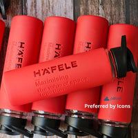 Signature Glass Bottle with Logo on Silicone Sleeve