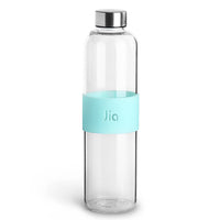 Personalized 1 ltr Fridge Glass Bottle with Silicone Sleeve Band