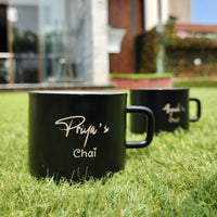 Personalized Steel Tea Cups | Gift for Tea Lovers | Double wall Stainless Steel | Set of 2