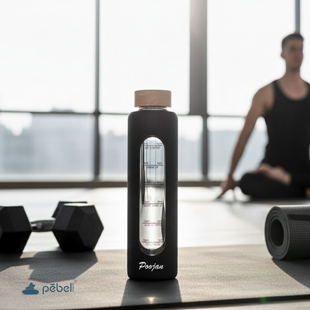 Personalized Motivation Glass Bottle with Silicone Sleeve 750ml