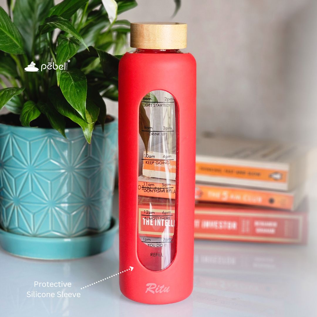 Aesthetic Borosilicate Bottle for Office, Gym, Travel