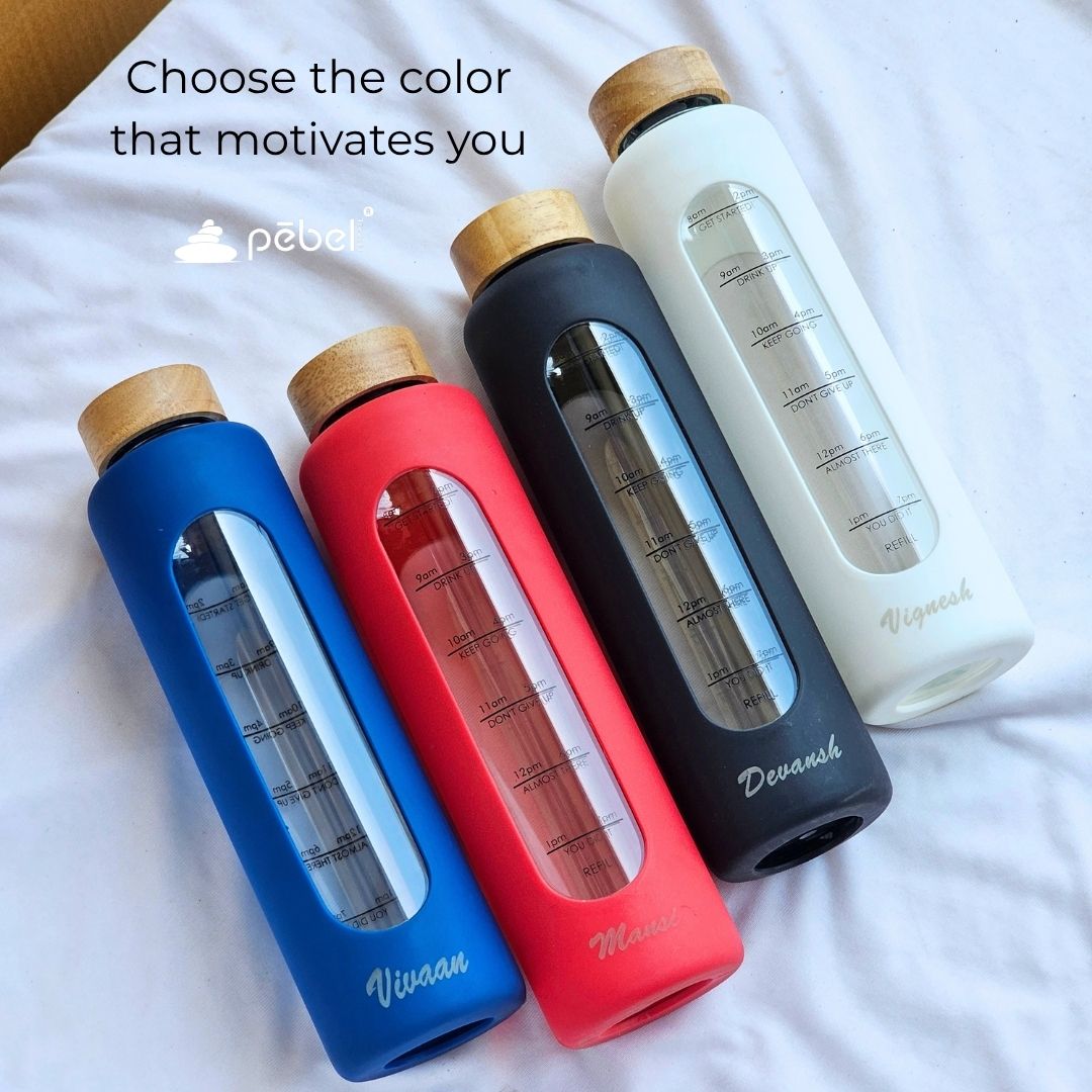 glass bottles with cover