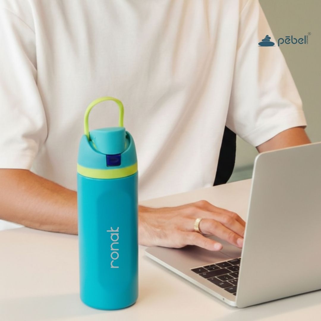 Personalized Pebel FlipSip Insulated Bottle | 700ml