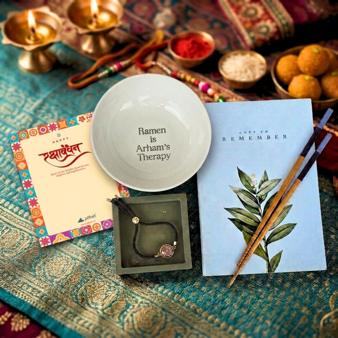 Handcrafted Personalized Ramen Bowls with Chopstick & Colored book in Gift Box