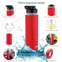 Stylish BPA-Free Borosilicate Glass Water Bottle with Leak-Proof Lid