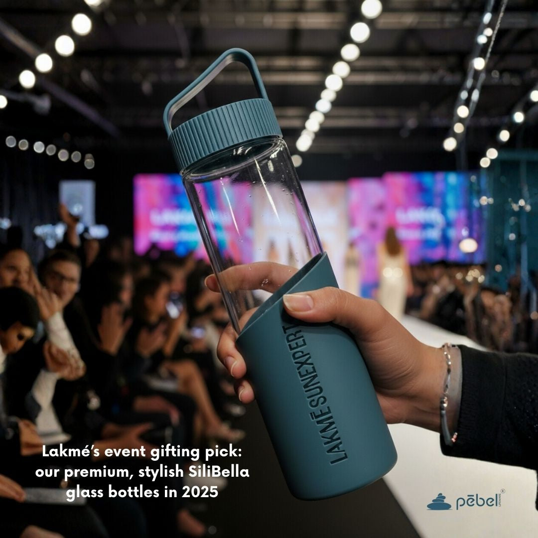 SiliBella Personalized Glass Bottle with Silicone Sleeve | 750ml - Your Logo