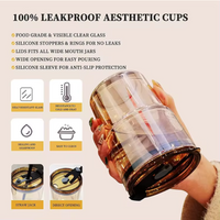 Personalized Juice/Coffee Tumbler with Glass Straw leather band