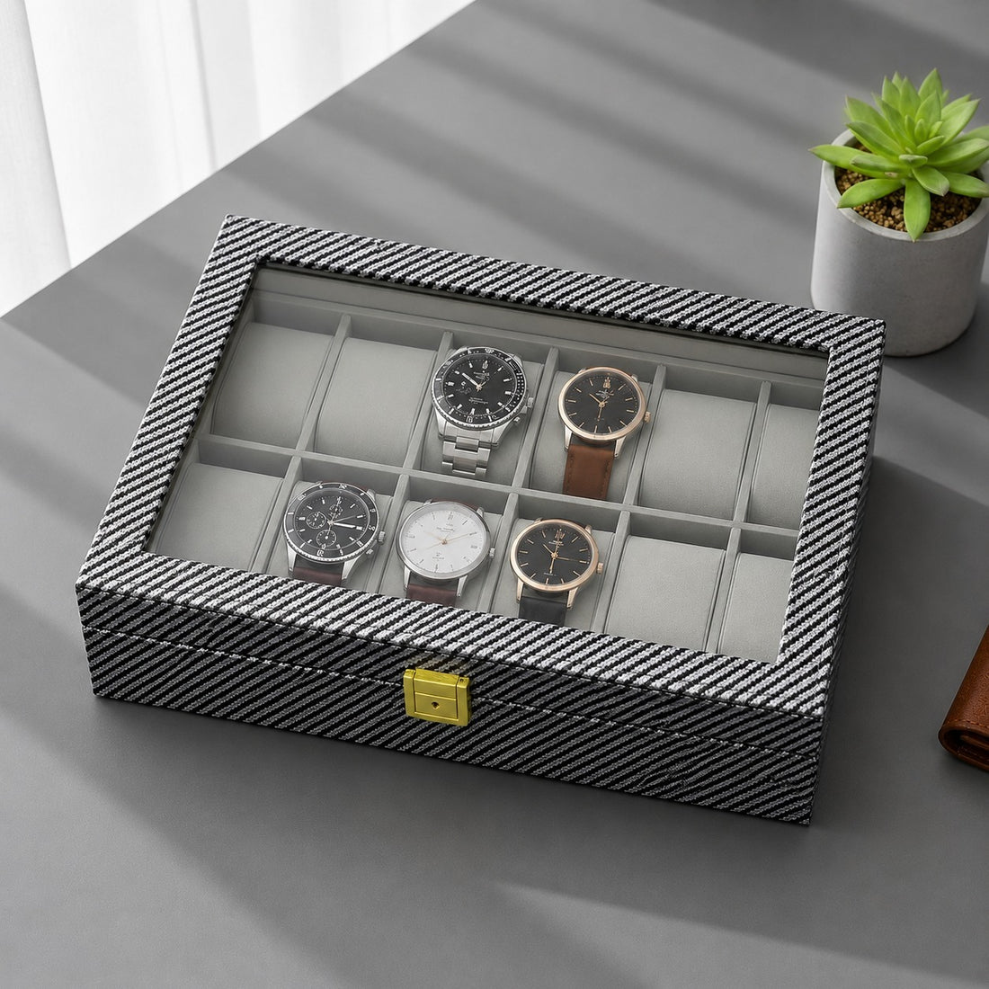 Rakhi gift for brother -Premium Personalized 10 Slot Watch Box