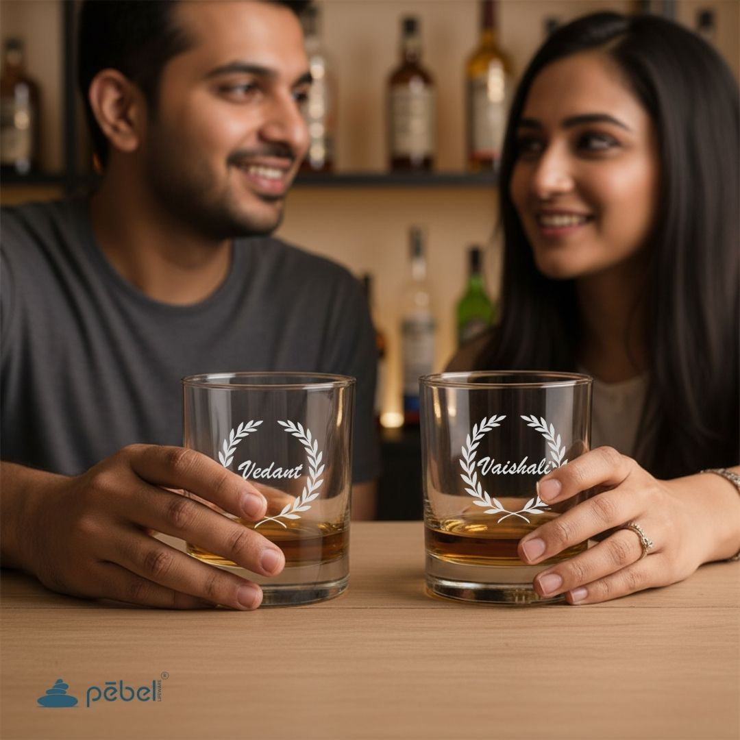 Personalized Whiskey Glass Pebel Lifeware