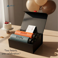 Anniversary Personalized Gift Hamper | Name Glass Bottles L