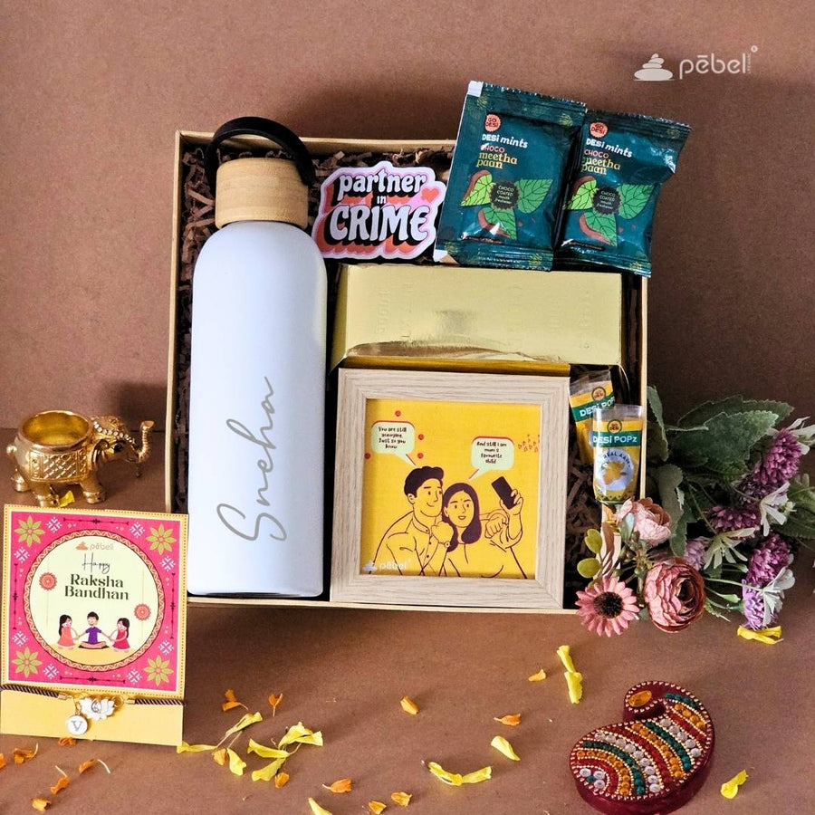 Bachpan ki Yaadien Rakhi Hamper by Pebel

